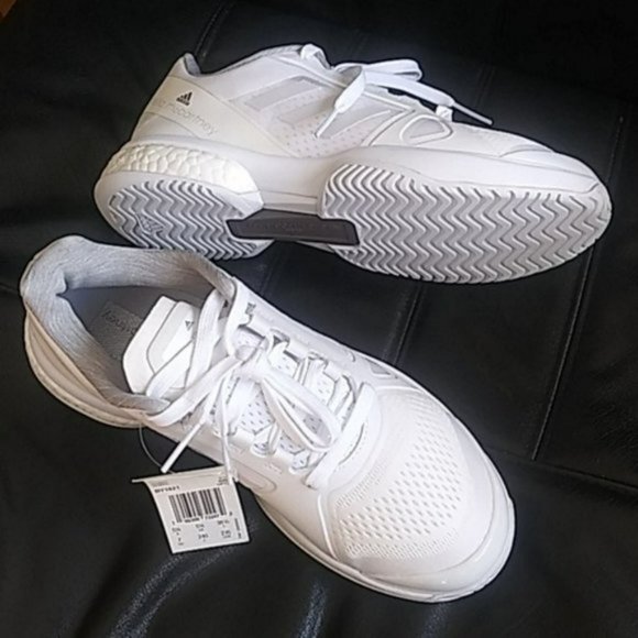 NWT Adidas Stella McCartney Women Tennis Boost Shoes White 9.5 main image 9